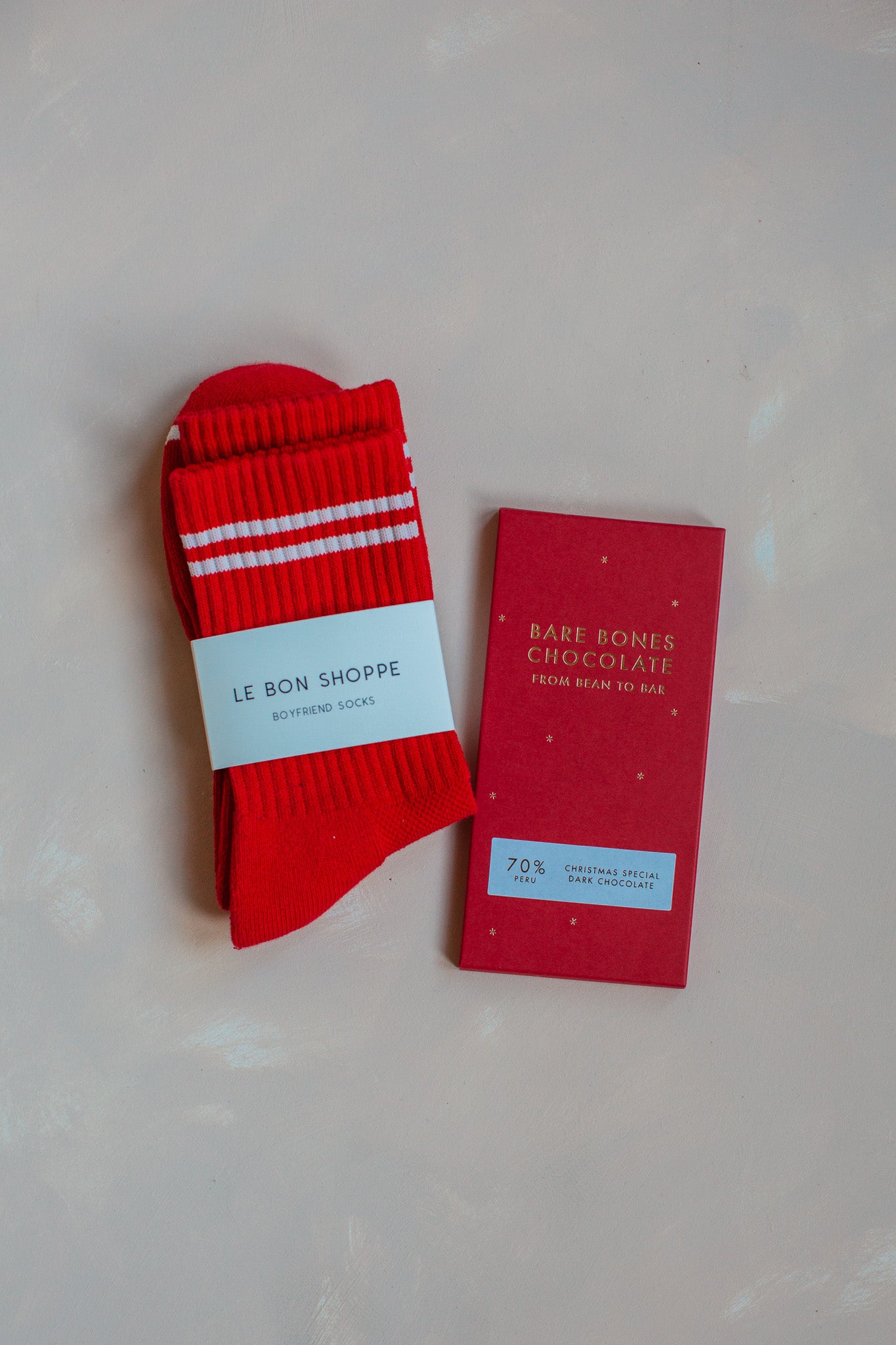 Le Bon Shoppe Socks and Chocolate Bar Bundle