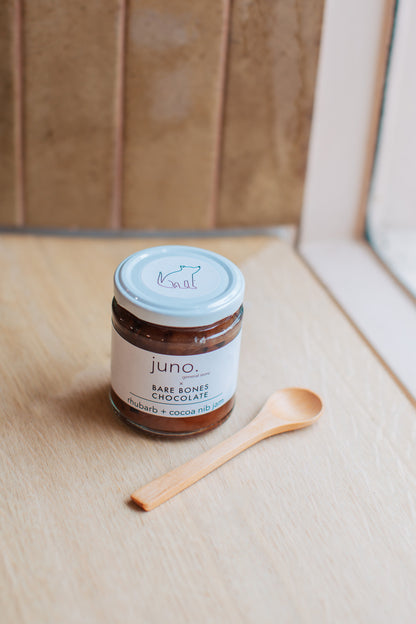 Bare Bones x Juno. General Store 🤎 Rhubarb + Cocoa Nib Jam