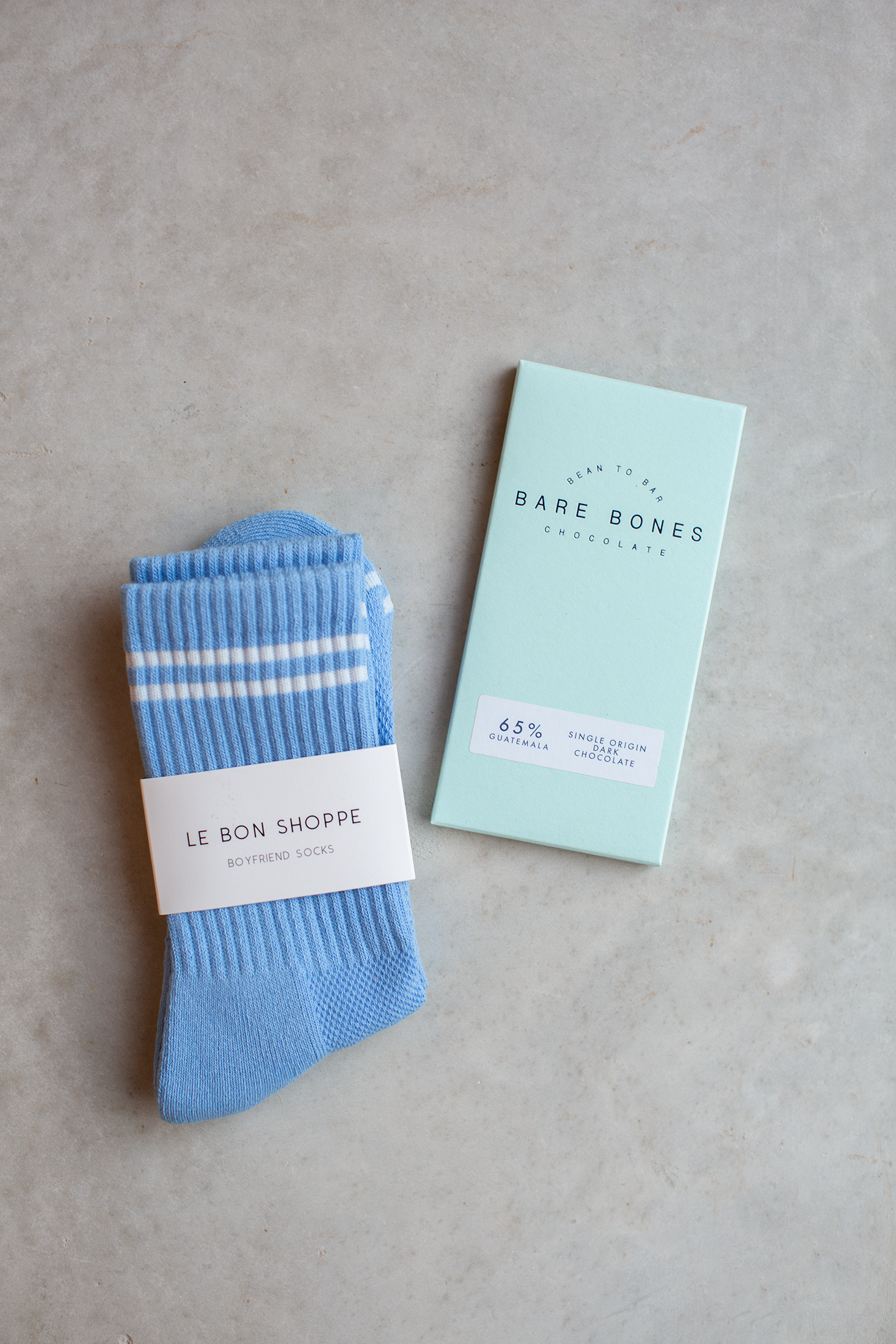 Le Bon Shoppe Socks and Chocolate Bar Bundle