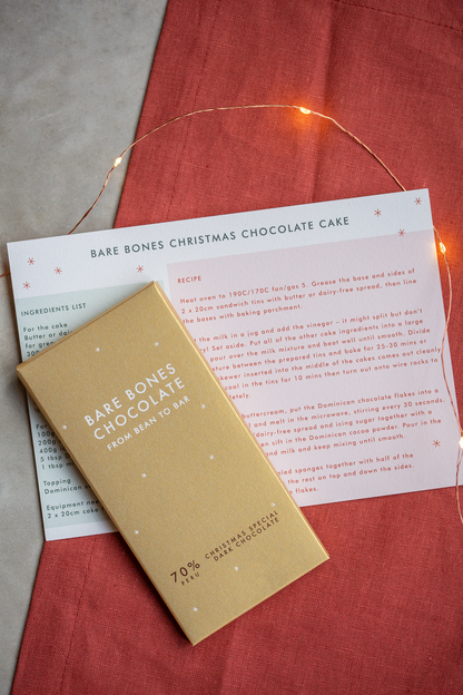 Bare Bones Christmas Chocolate Cake Recipe Kit