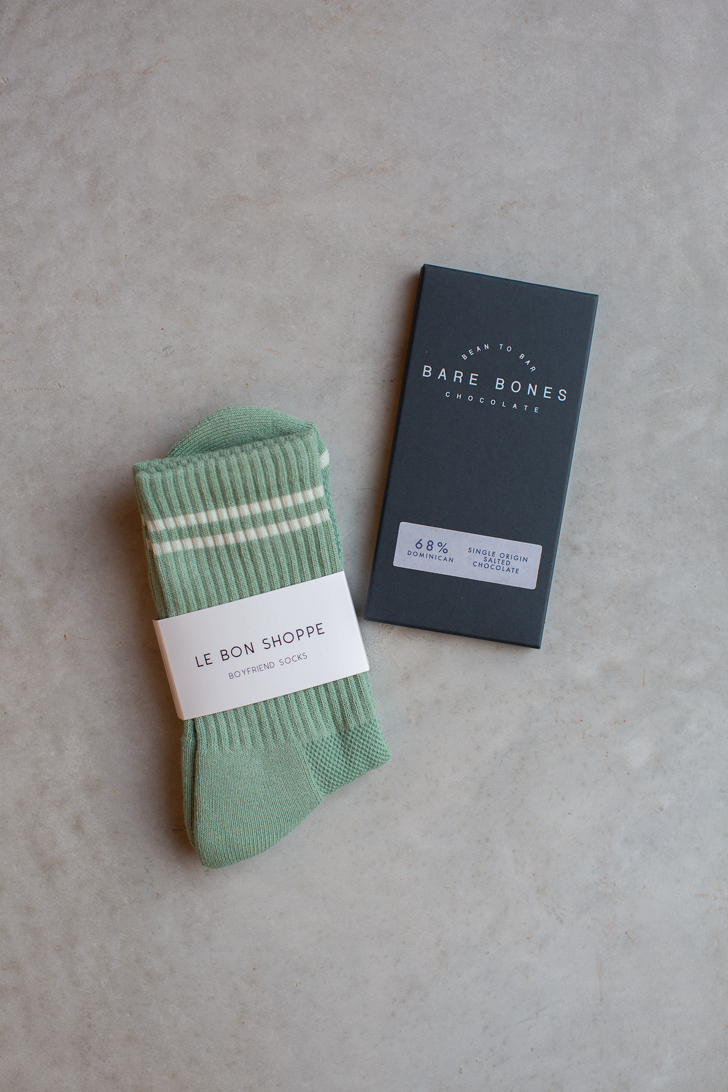 Le Bon Shoppe Socks and Chocolate Bar Bundle