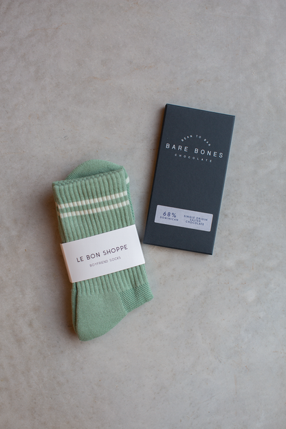 Le Bon Shoppe Socks and Chocolate Bar Bundle