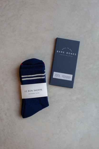 Le Bon Shoppe Socks and Chocolate Bar Bundle