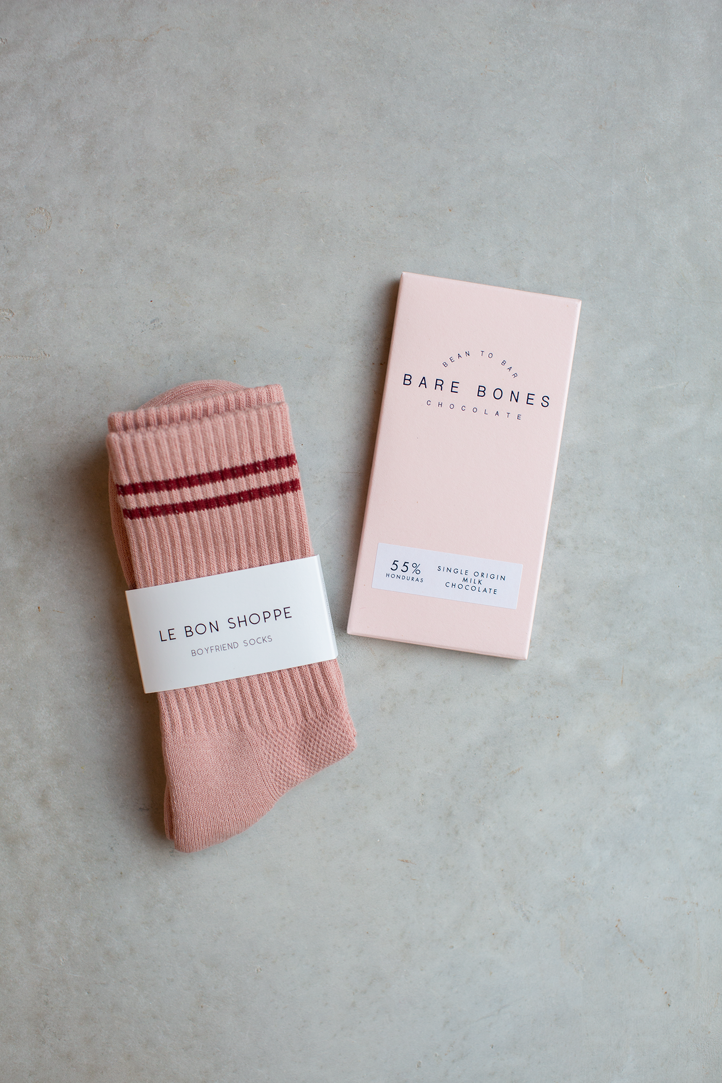 Le Bon Shoppe Socks and Chocolate Bar Bundle