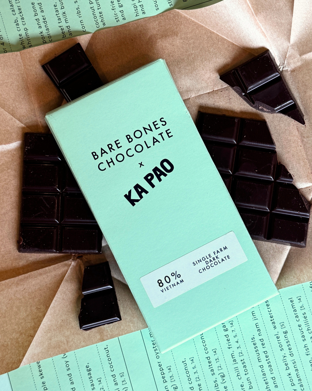 Bare Bones x Ka Pao 80% Vietnam Dark Chocolate (vegan)