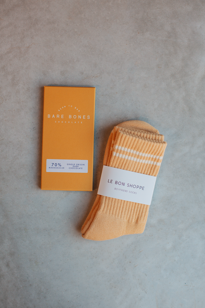 Le Bon Shoppe Socks and Chocolate Bar Bundle