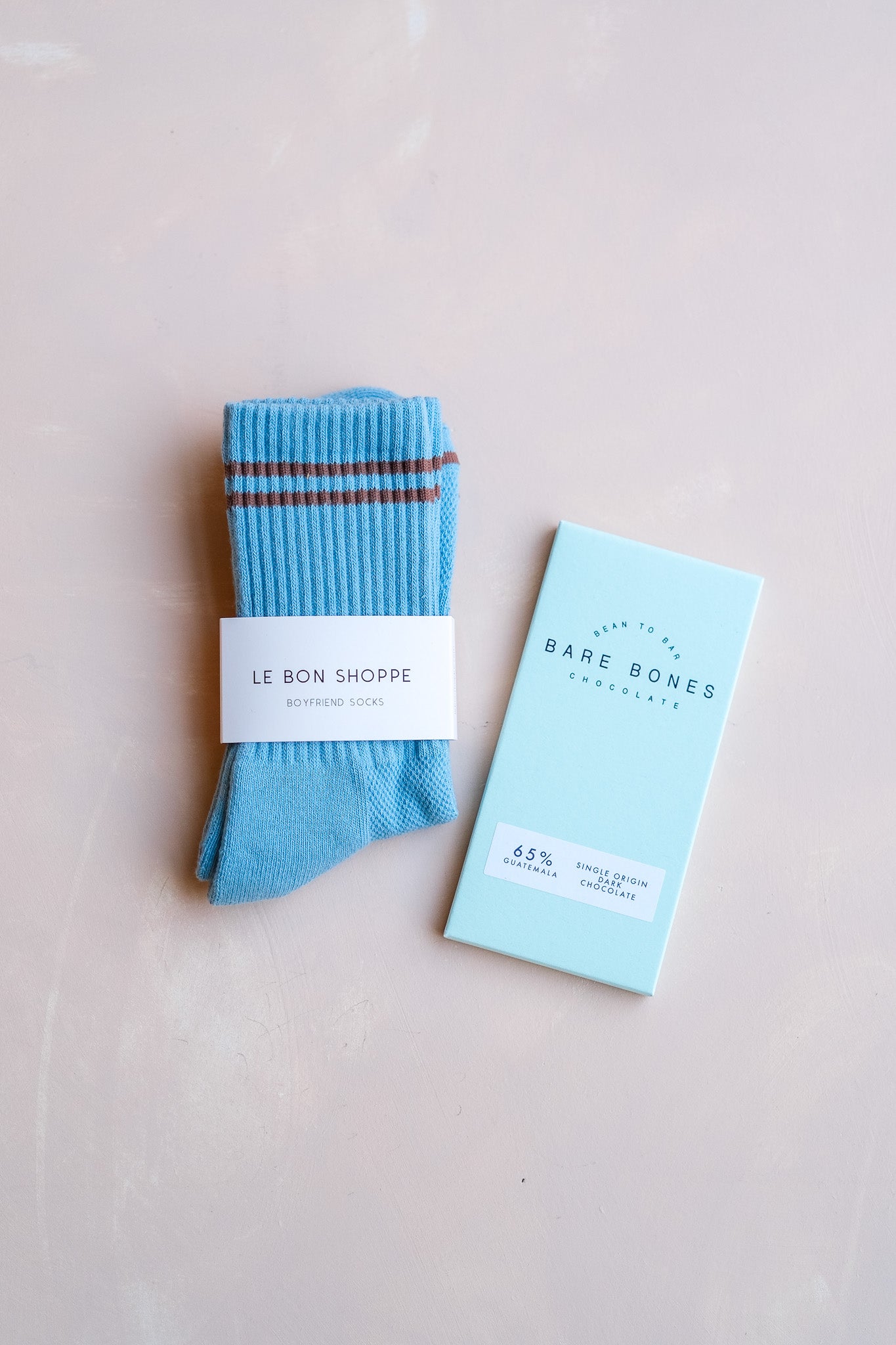 Le Bon Shoppe Socks and Chocolate Bar Bundle