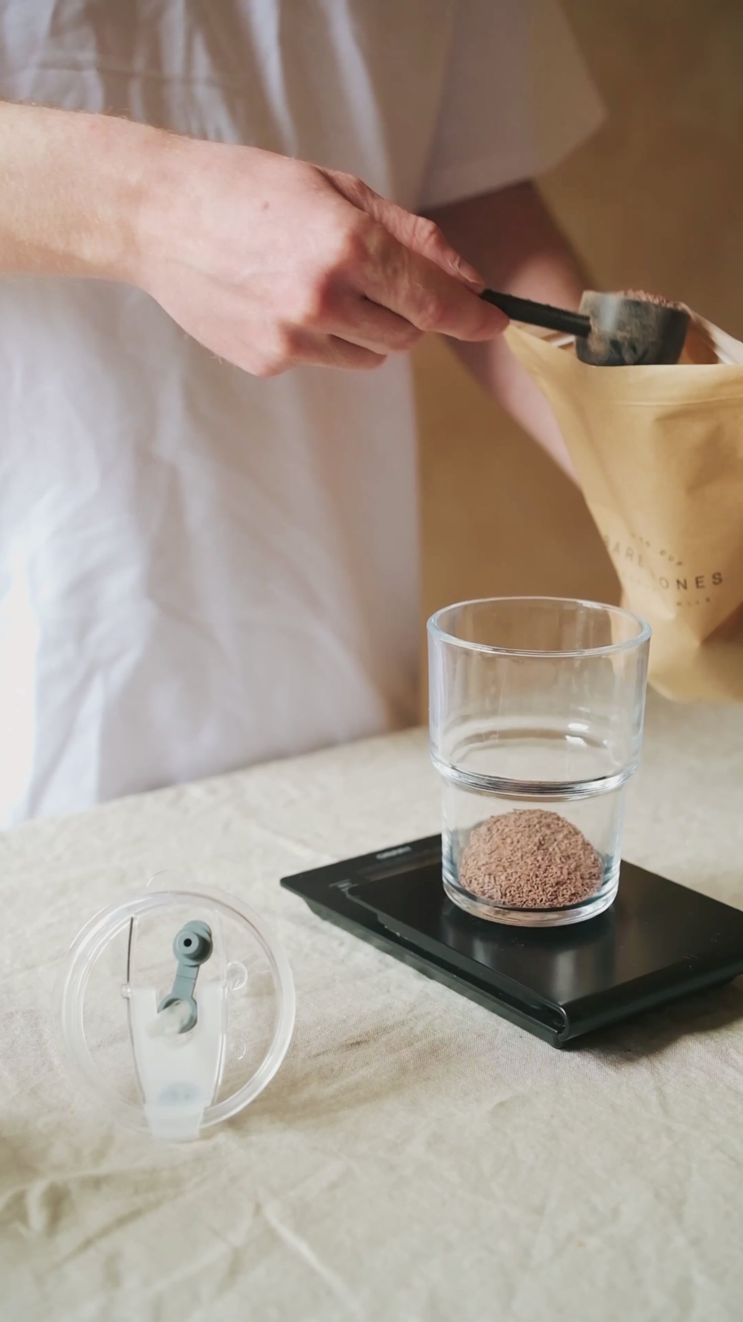 Iced Chocolate Glass Tumbler with Lid