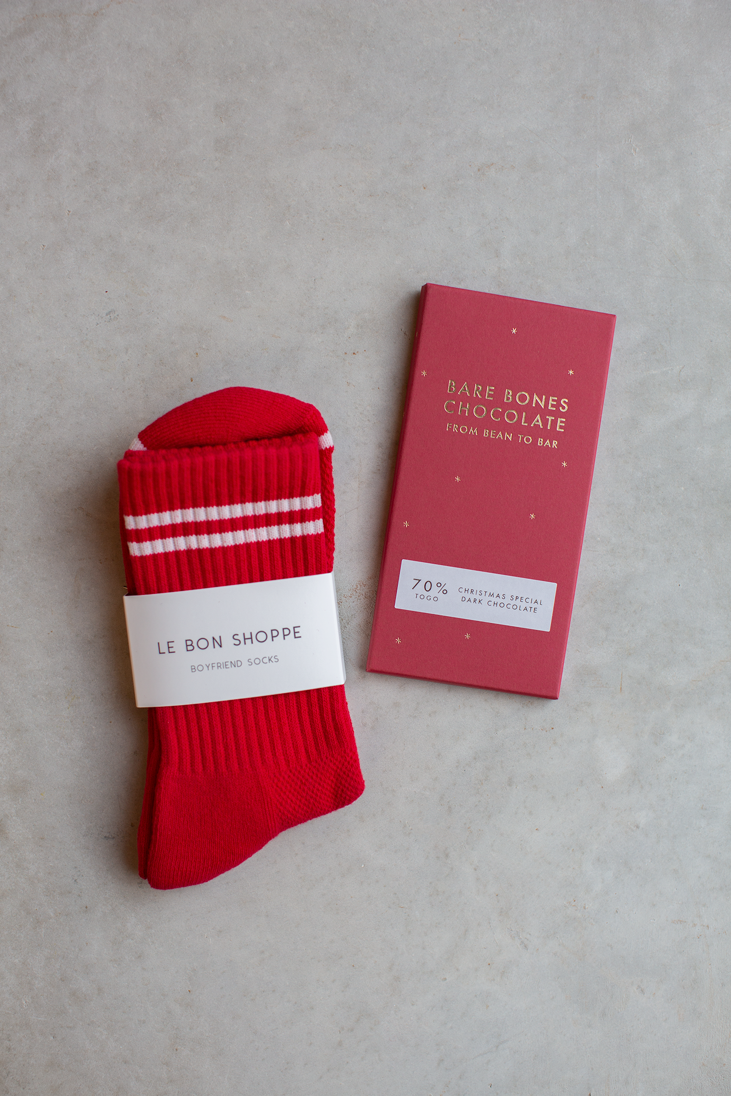 Le Bon Shoppe Socks and Chocolate Bar Bundle