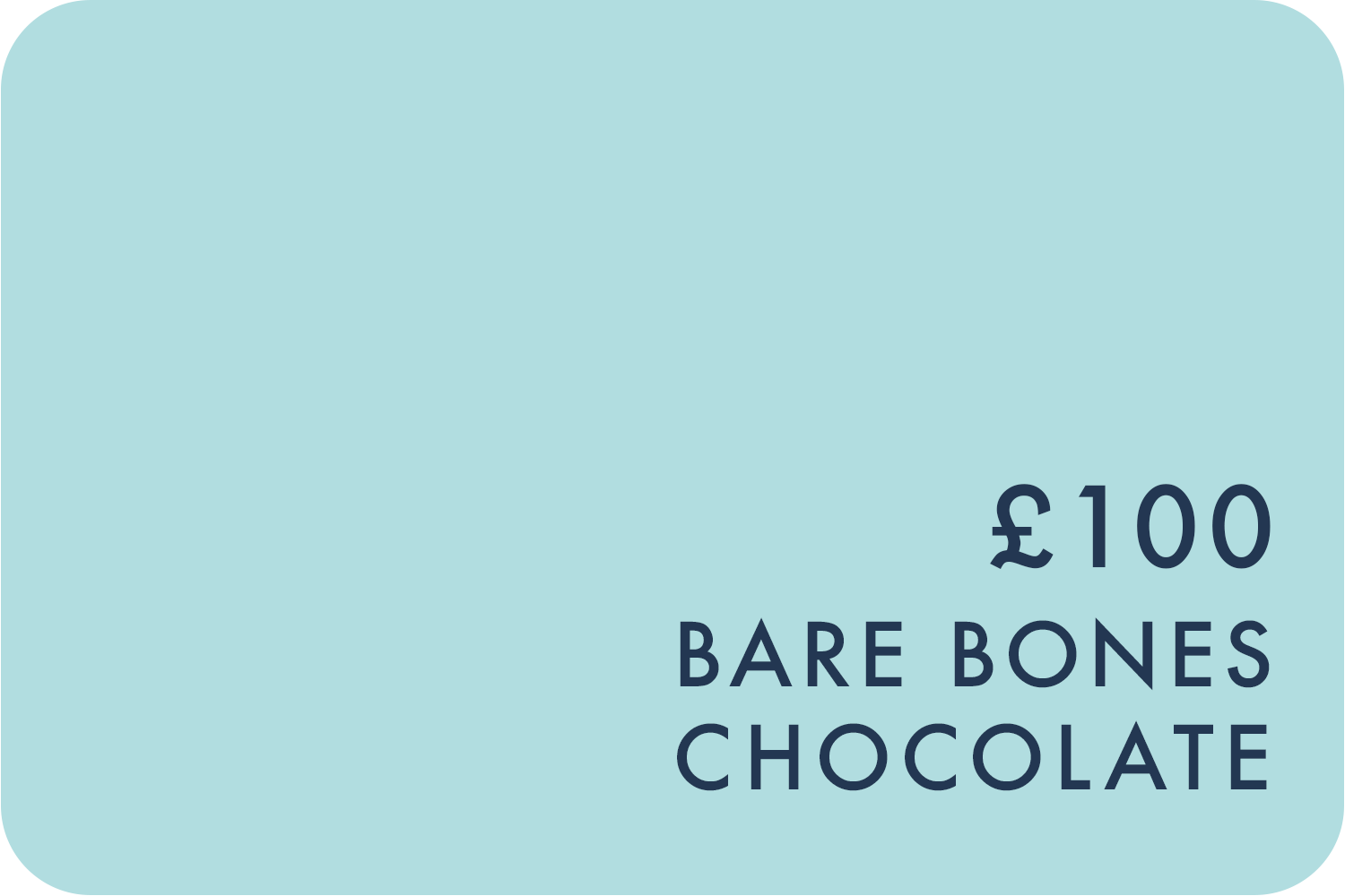 Bare Bones Chocolate Gift Card