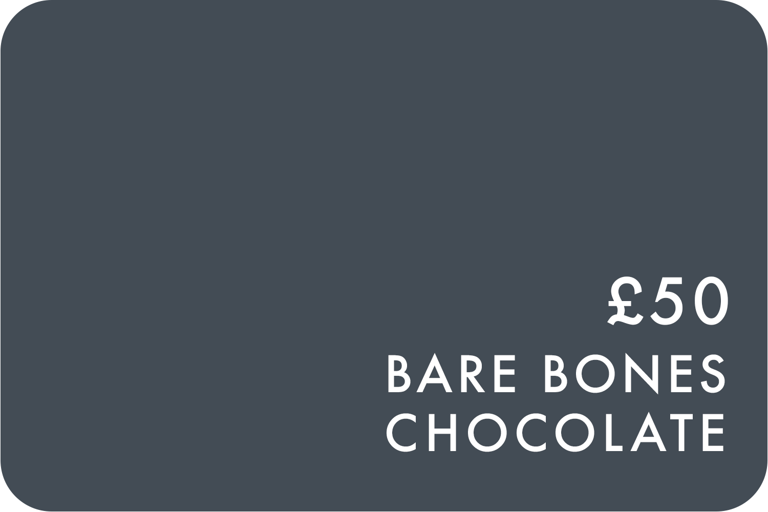 Bare Bones Chocolate Gift Card